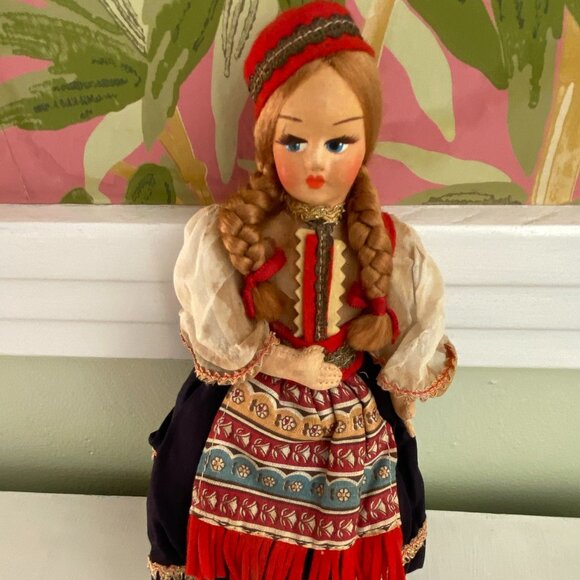 Vintage Eros Miniature Ethnic Doll Made in Italy - Picture 1 of 15